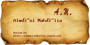 Almási Mahália névjegykártya